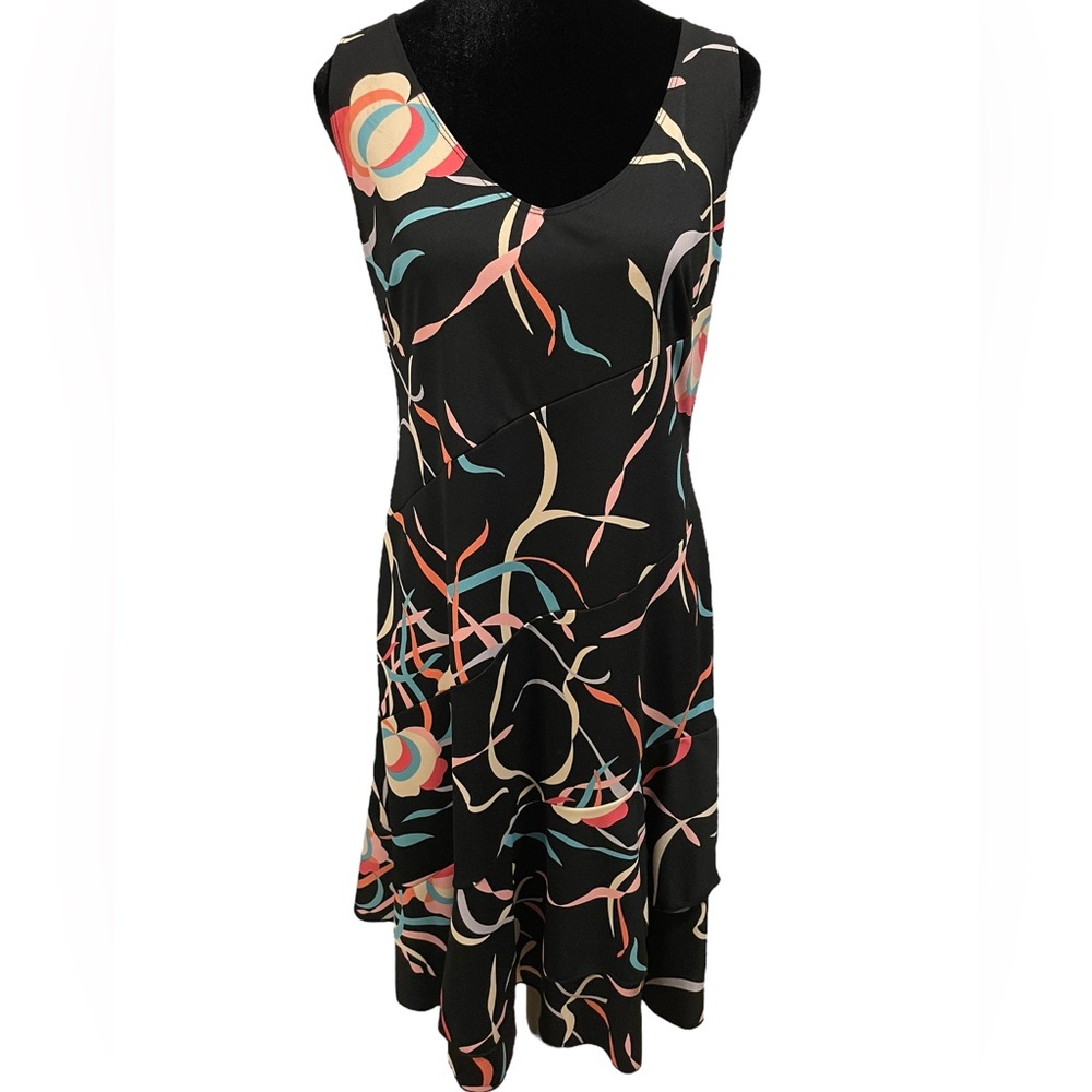 Parallel Y2K Floral Flower Power Streamer Artsy Eclectic Layered Midi Dress